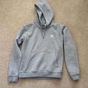 adidas Gray Trefoil Pullover Hoodie